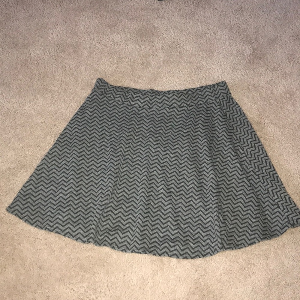 Gray and black skirt